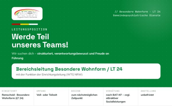 Werde Teil unseres Leitungsteams!